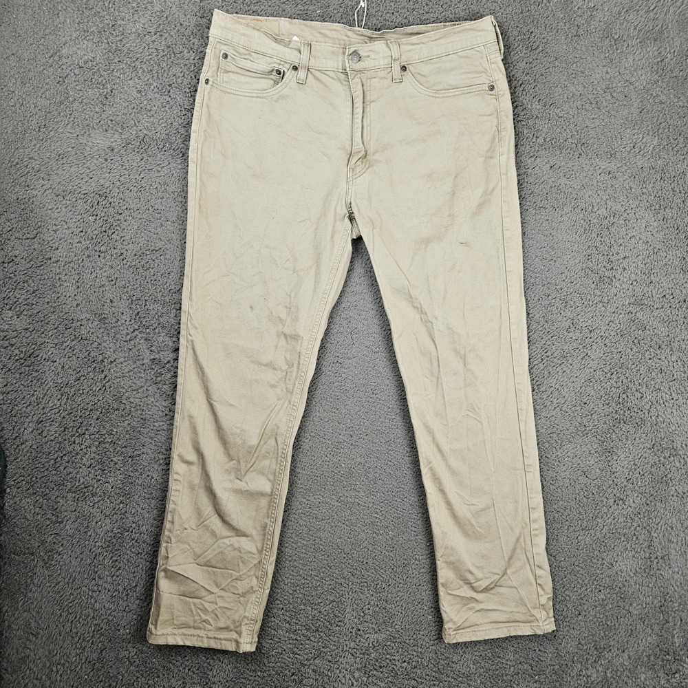 Levis 511 Slim Fit Khaki Beige Pants Mens 36x32 Stretch